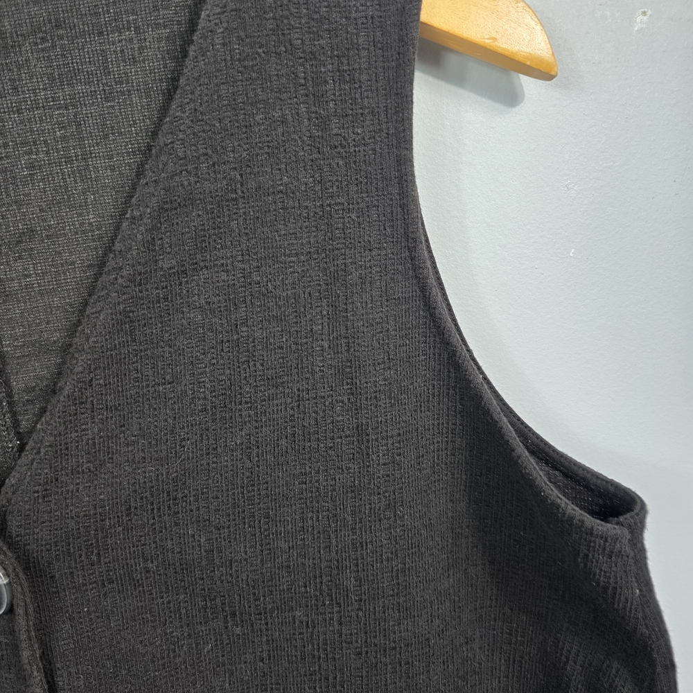 Old Navy Black Sleeveless Button-Front Tie-Hem Top Size Large - Picture 4 of 7